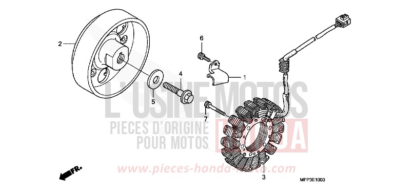 GENERATOR for CB1300 Super Bold'or ABS PEARL SUNBEAM WHITE (NHA66KF) from 2009